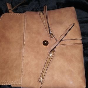 Tan soft leather purse